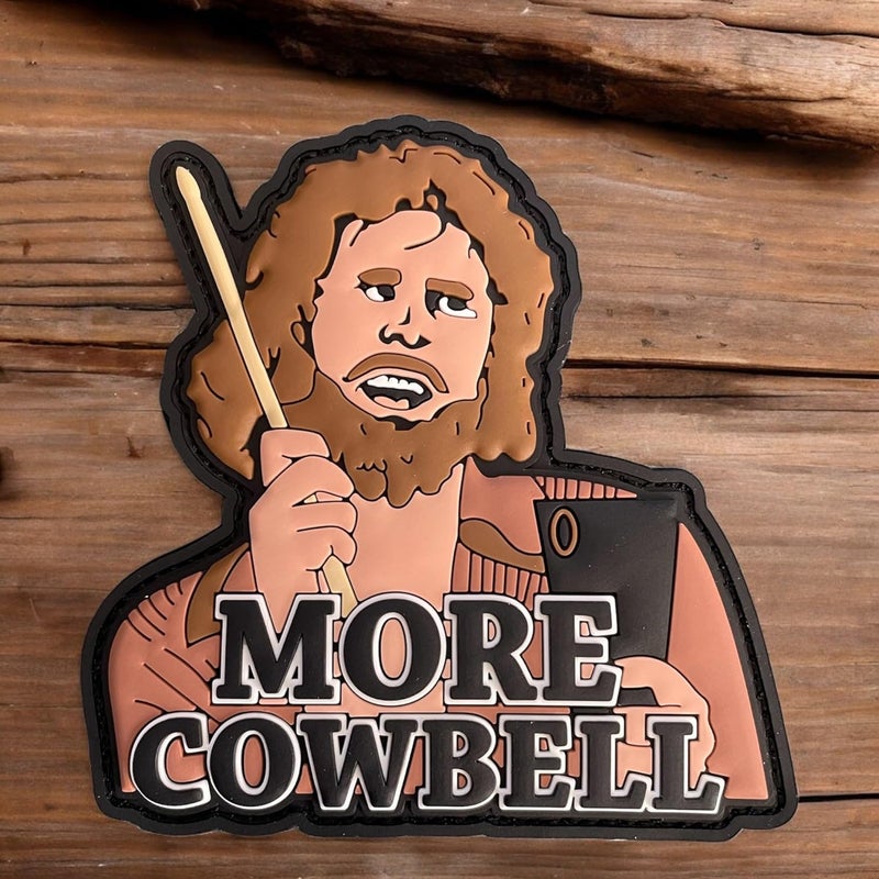 Jestik PVC Patch, Funny Patches, Humorous Tactical Morale Patch with Hook and Loop Fastener, Cute Patches for Backpacks, Military Uniforms, Jeans, Jackets, Vests, Hats & More - More Cowbell - Image 2